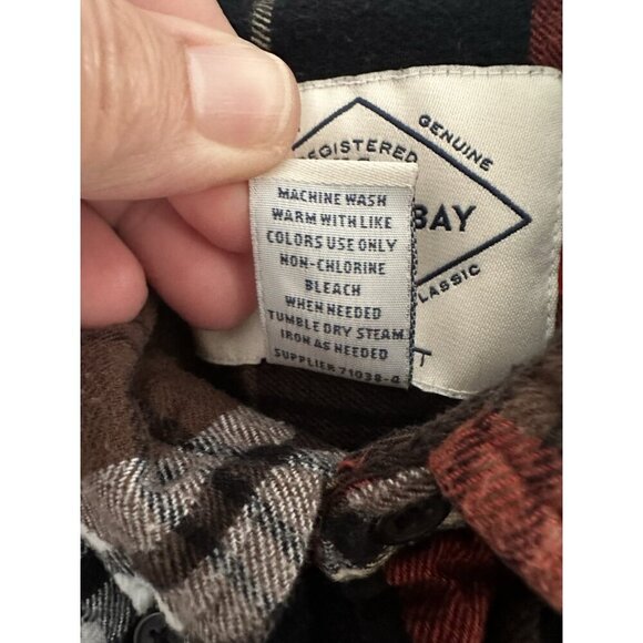 St John's Bay Men Shirt 2XLT Red/Blk Super Soft Plaid Flannel L/S Workwear Farm - Picture 6 of 12